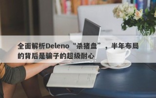 全面解析Deleno“杀猪盘”，半年布局的背后是骗子的超级耐心