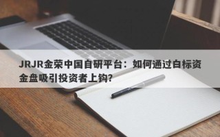 JRJR金荣中国自研平台：如何通过白标资金盘吸引投资者上钩？