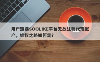 用户遭遇SOOLIKE平台无故注销代理账户，维权之路如何走？