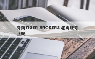 券商TIGER BROKERS 老虎证券正规