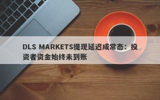 DLS MARKETS提现延迟成常态：投资者资金始终未到账