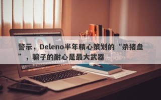 警示，Deleno半年精心策划的“杀猪盘”，骗子的耐心是最大武器