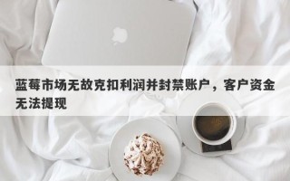 蓝莓市场无故克扣利润并封禁账户，客户资金无法提现