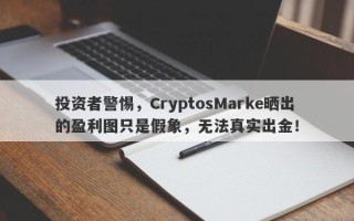 投资者警惕，CryptosMarke晒出的盈利图只是假象，无法真实出金！