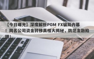 【今日曝光】深度解析PGM FX骗局内幕！同名公司资金转移真相大揭秘，防范金融陷阱！