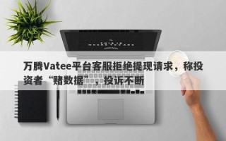 万腾Vatee平台客服拒绝提现请求，称投资者“赌数据”，投诉不断