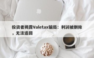 投资者揭露Valetax骗局：利润被删除，无法追回