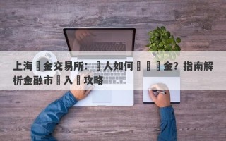 上海黃金交易所：個人如何購買黃金？指南解析金融市場入門攻略