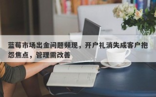 蓝莓市场出金问题频现，开户礼消失成客户抱怨焦点，管理需改善