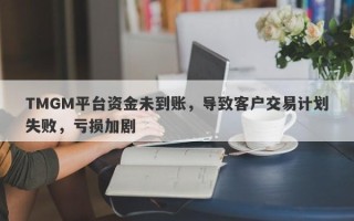 TMGM平台资金未到账，导致客户交易计划失败，亏损加剧