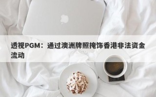 透视PGM：通过澳洲牌照掩饰香港非法资金流动