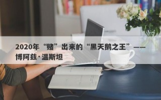 2020年“赌”出来的“黑天鹅之王”——博阿兹·温斯坦