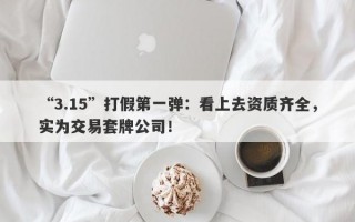 “3.15”打假第一弹：看上去资质齐全，实为交易套牌公司！