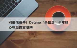 别低估骗子！Deleno“杀猪盘”半年精心布局揭露陷阱