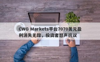 CWG Markets平台7070美元盈利消失无踪，投资者怒声抗议