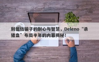 别低估骗子的耐心与智慧，Deleno“杀猪盘”布局半年的内幕揭秘！