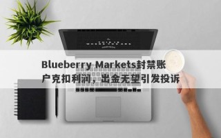 Blueberry Markets封禁账户克扣利润，出金无望引发投诉