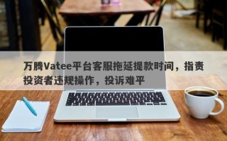 万腾Vatee平台客服拖延提款时间，指责投资者违规操作，投诉难平