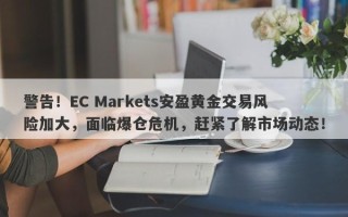 警告！EC Markets安盈黄金交易风险加大，面临爆仓危机，赶紧了解市场动态！