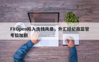 FXOpen陷入洗钱风暴，外汇经纪商监管考验加剧