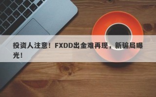 投资人注意！FXDD出金难再现，新骗局曝光！