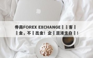 券商FOREX EXCHANGE凍結客戶資金，不給出金！企圖混淆主白標！