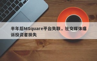 半年后MSquare平台失联，社交媒体痛诉投资者损失