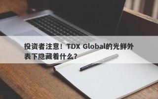 投资者注意！TDX Global的光鲜外表下隐藏着什么？