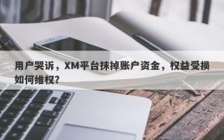 用户哭诉，XM平台抹掉账户资金，权益受损如何维权？