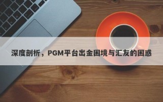 深度剖析，PGM平台出金困境与汇友的困惑