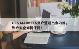 DLS MARKETS用户遭遇出金刁难，账户安全如何保障？