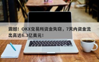 震撼！OKX交易所资金失窃，7天内资金流出高达6.3亿美元！