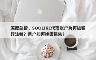 深度剖析，SOOLIKE代理账户为何被强行注销？用户如何挽回损失？