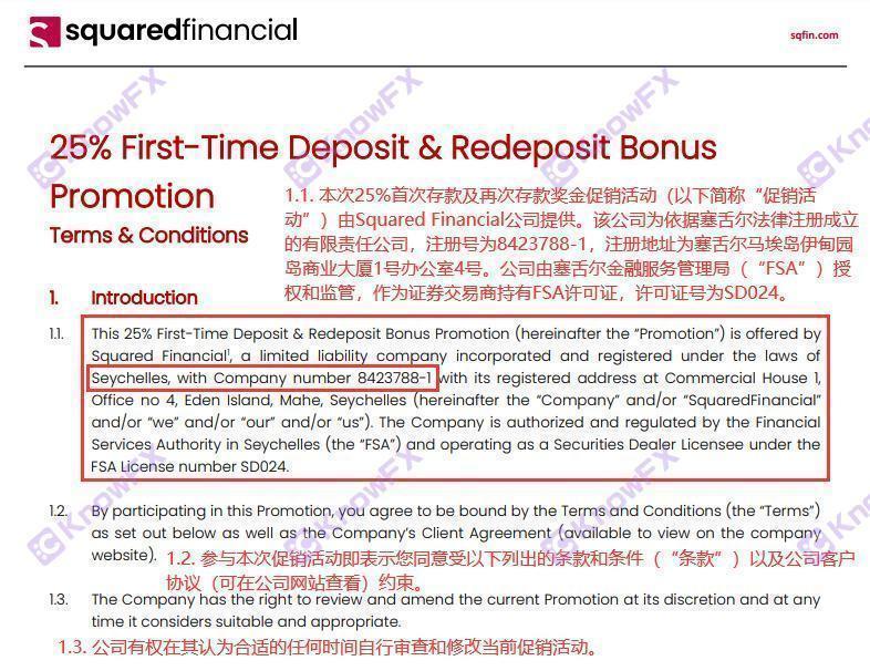 Squaredfinancial Fang Financial Overlord Terms dedicated to Chinese investors!Do you really understand the "Privacy Terms"?-第11张图片-要懂汇