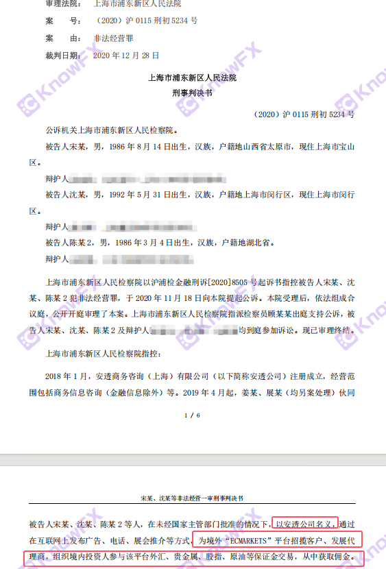 Ha sido archivado!ECMARKETS Shanghai Diez millones de casos de fraude de dólares estadounidenses "¡Vuelve de nuevo"!¡Enrolle los millones de dinero ganado nuevamente!-第4张图片-要懂汇