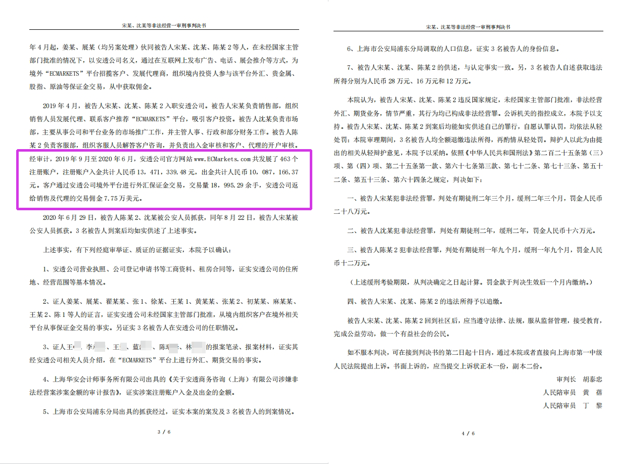 The EC MAREKTS platform involved US $ 1.07 million for gambling fraud. Investors sued the court to file a case, and the supervision became a mystery!-第7张图片-要懂汇