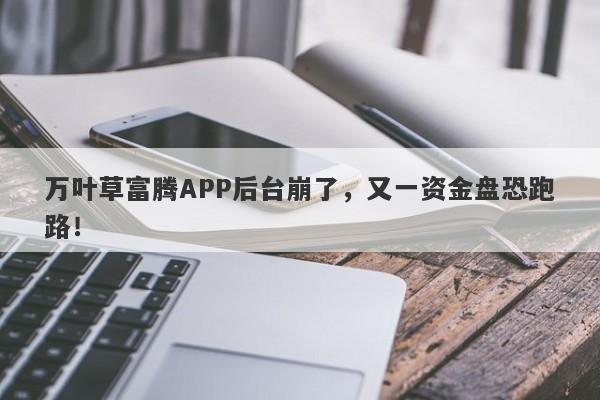 万叶草富腾APP后台崩了，又一资金盘恐跑路！-第1张图片-要懂汇