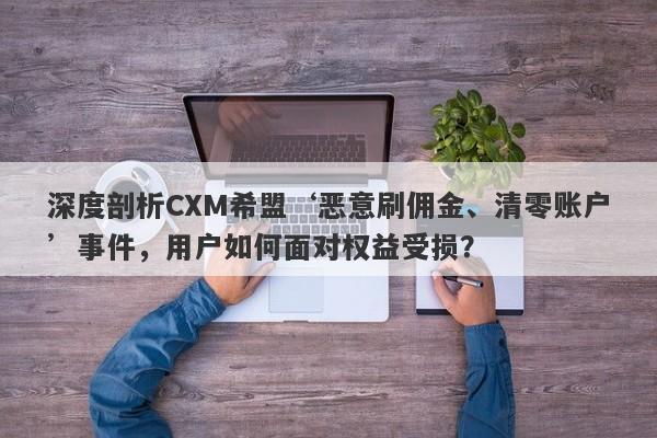 深度剖析CXM希盟‘恶意刷佣金、清零账户’事件，用户如何面对权益受损？-第1张图片-要懂汇