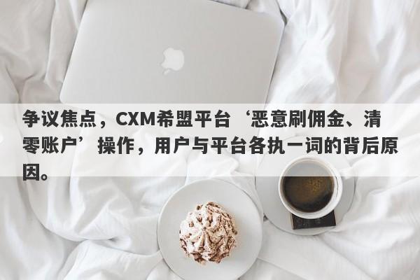 争议焦点，CXM希盟平台‘恶意刷佣金、清零账户’操作，用户与平台各执一词的背后原因。-第1张图片-要懂汇