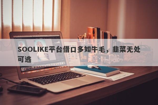 SOOLIKE平台借口多如牛毛，韭菜无处可逃-第1张图片-要懂汇