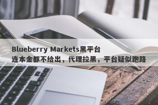 Blueberry Markets黑平台连本金都不给出，代理拉黑，平台疑似跑路-第1张图片-要懂汇